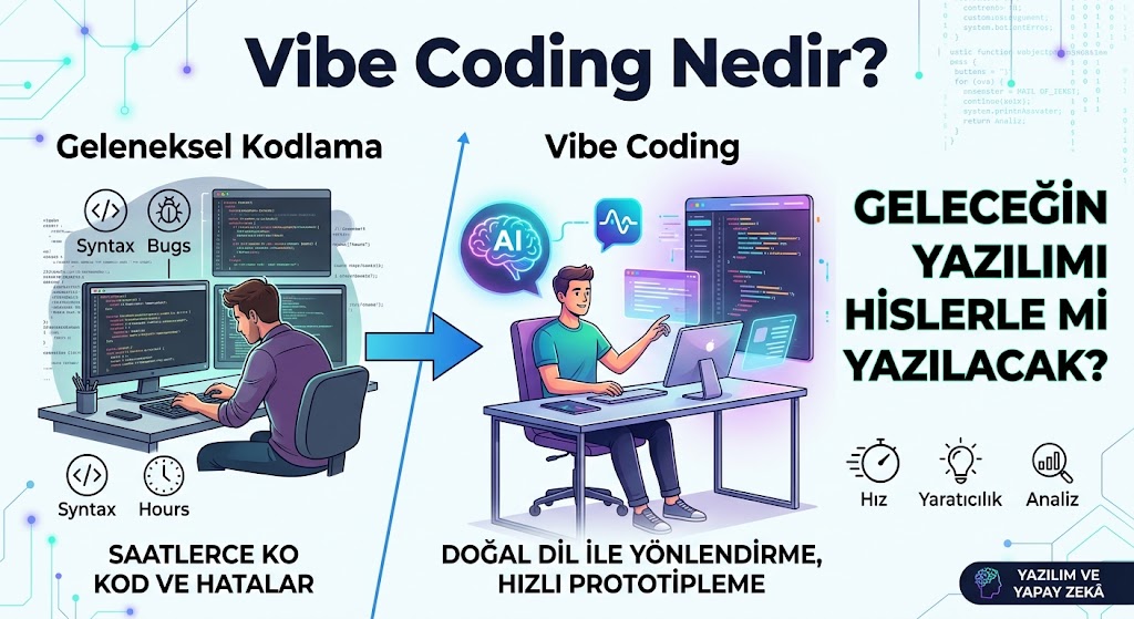 Vibe Coding Nedir? Kod Yazma Sanatı "Hislerle Yönetmeye" mi Dönüşüyor?